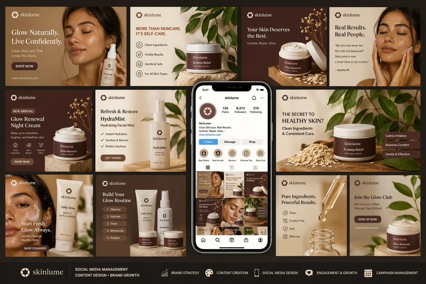 SMM and Visual Branding for SkinLume