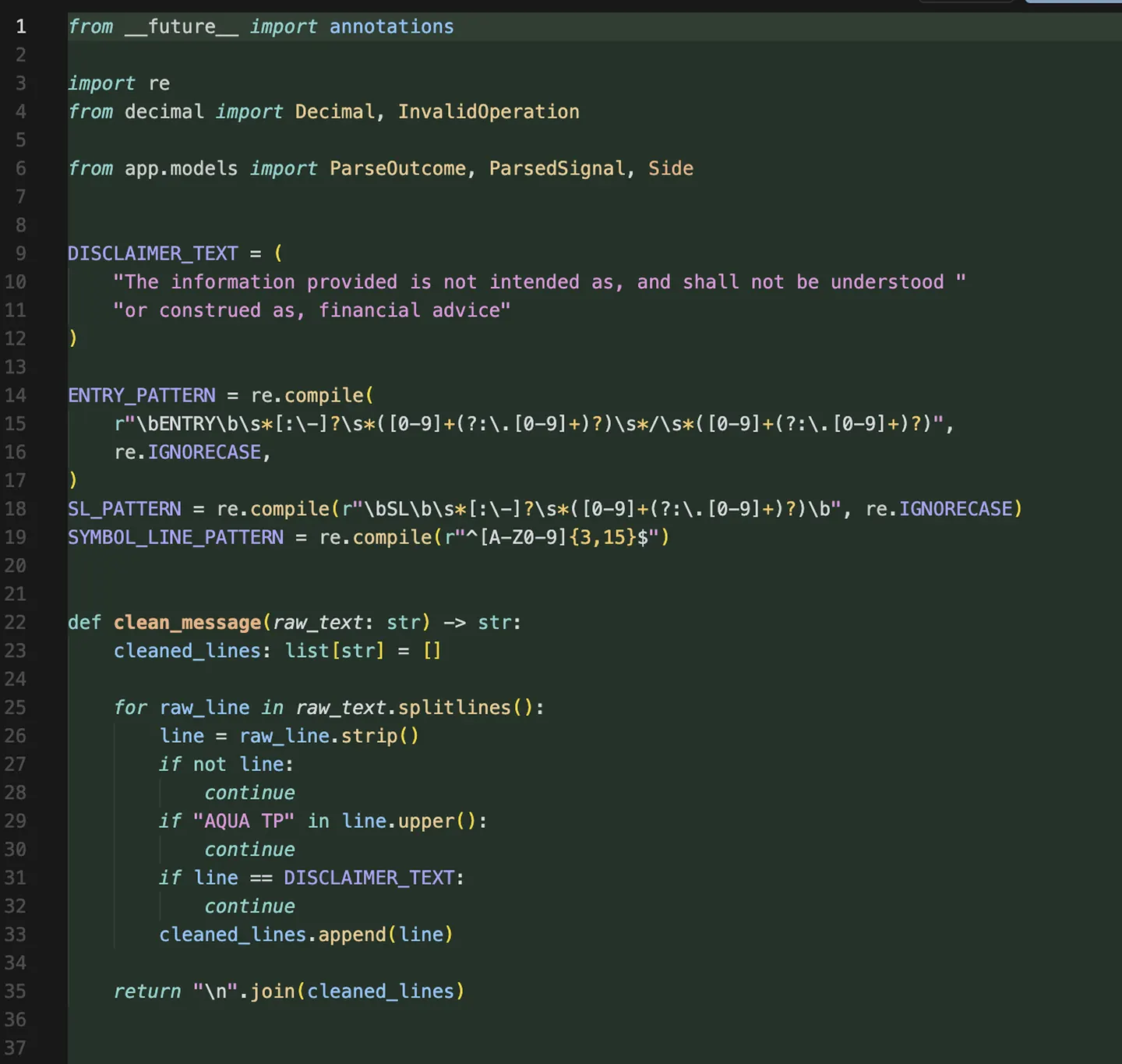 Telegram Bot for Forex Signal Processing and Automated Publishing