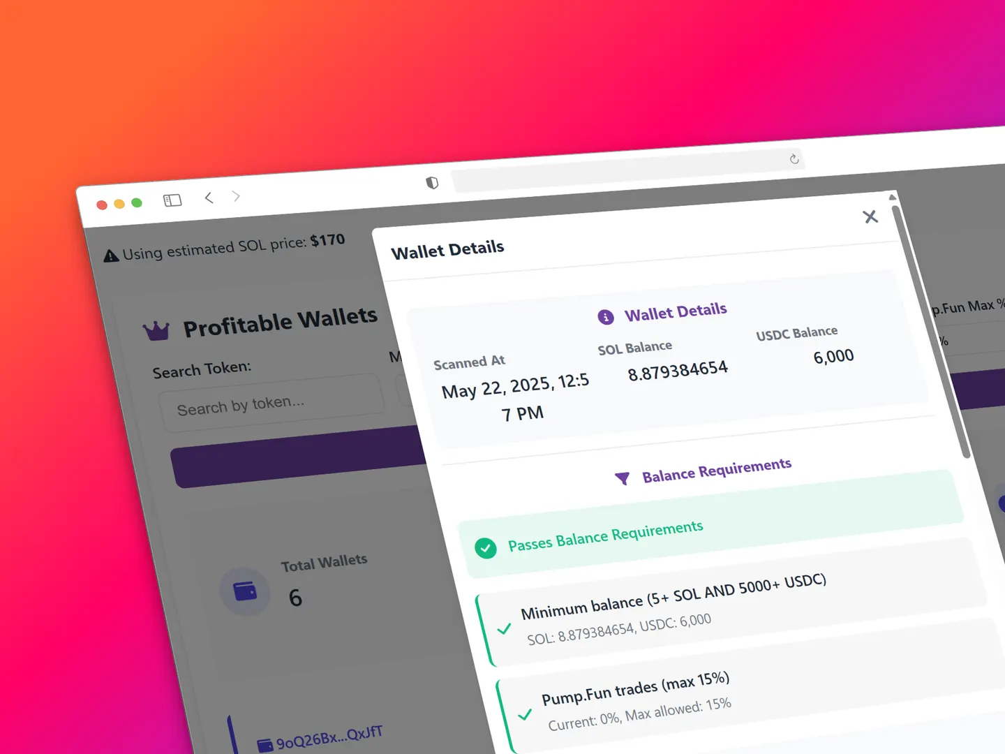 Crypto Wallet Intelligence Dashboard for Solana