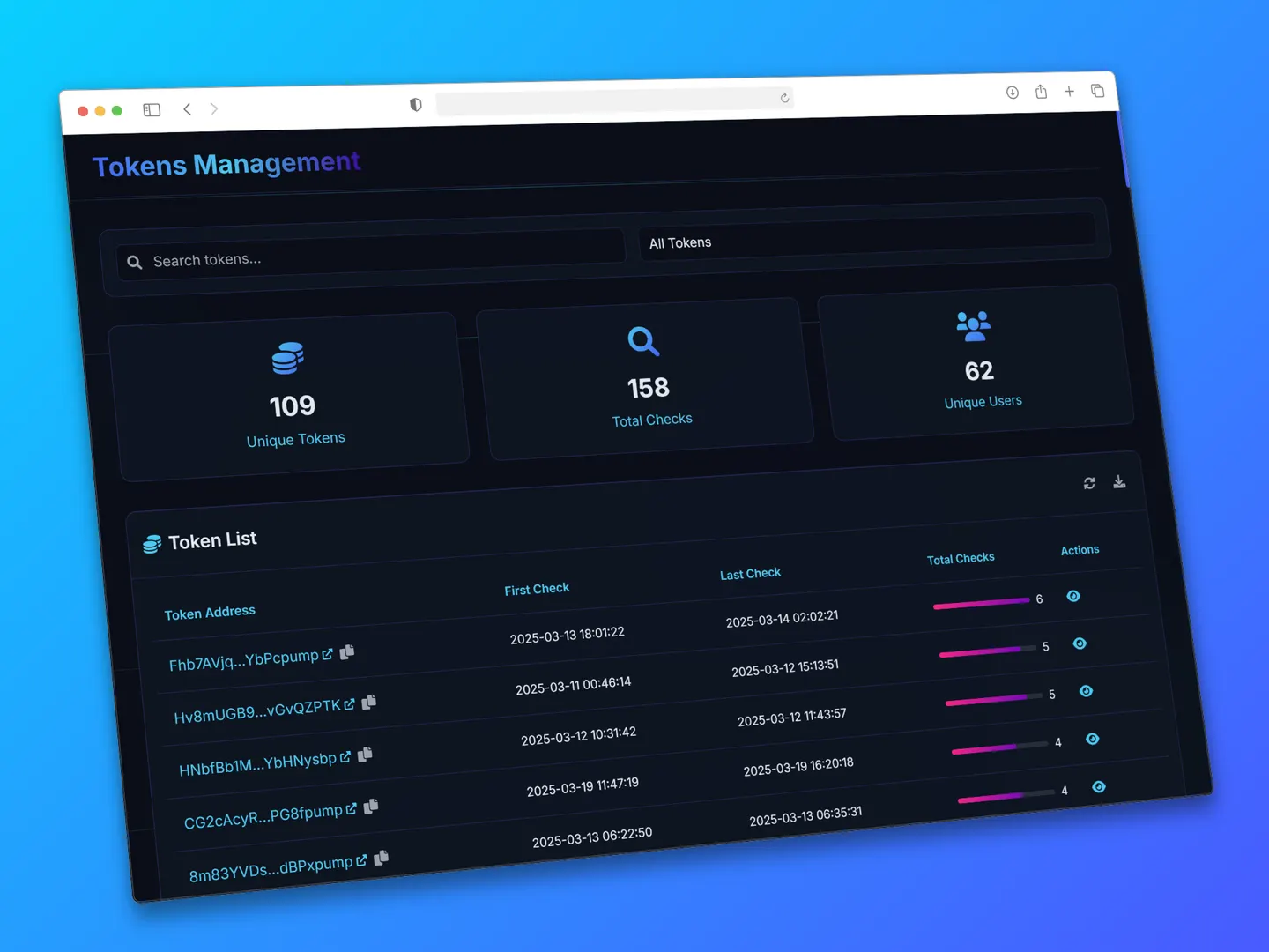 Crypto Token Insights Bot & Admin Dashboard