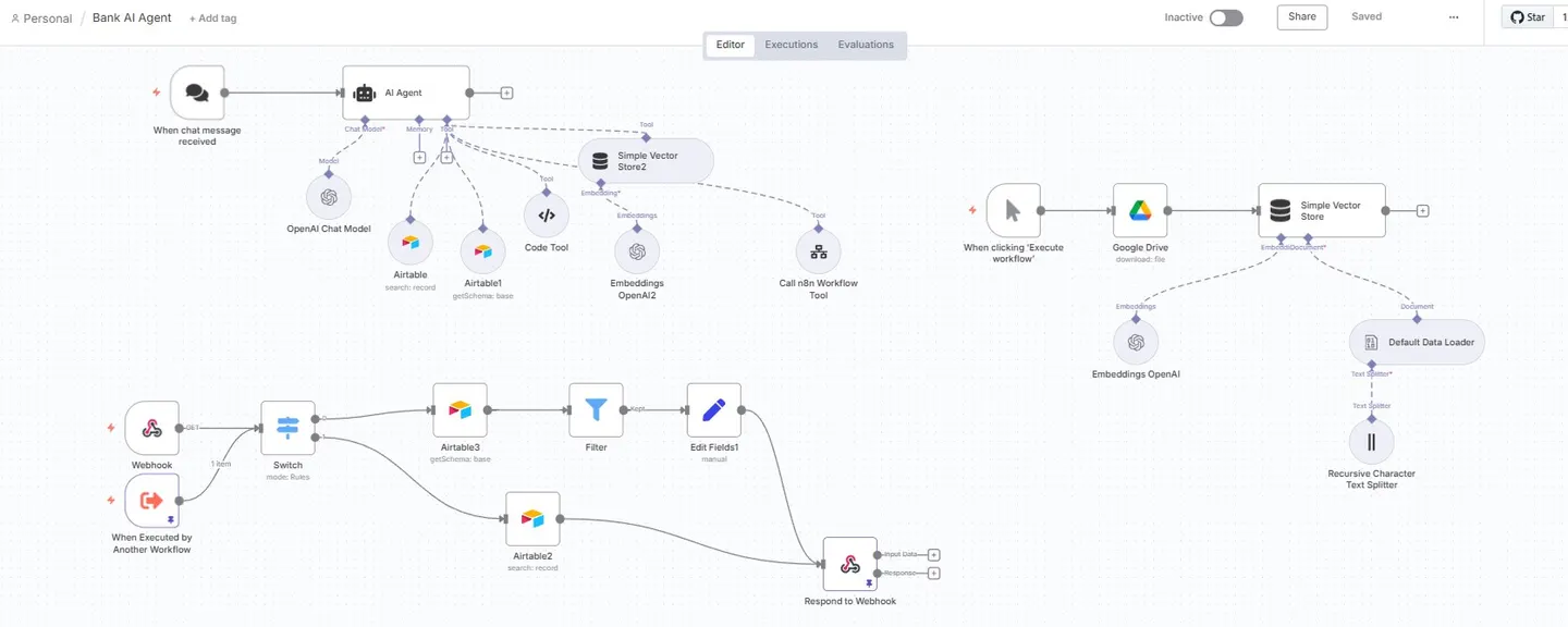 Bank AI Agent for Banking Process Automation and Support